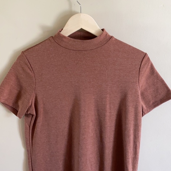 Forever 21 Copper Brown Short Turtle Neck Mini Dress Size Small - Picture 2 of 7